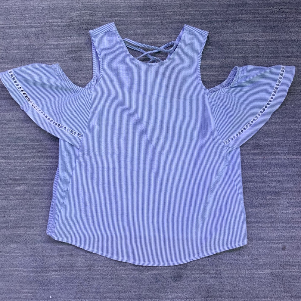 “New Look” Striped Off The Shoulder Top